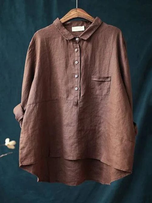 Elvie | Elegancka Letnia Bluzka z Lnu