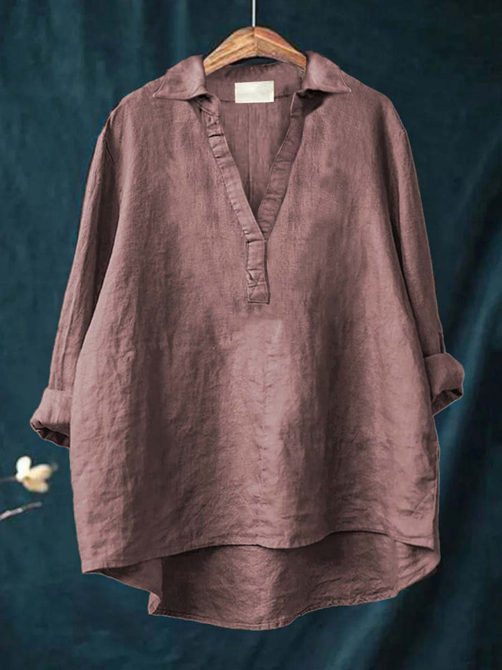 Andrea | Elegancka Letnia Bluzka z Lnu