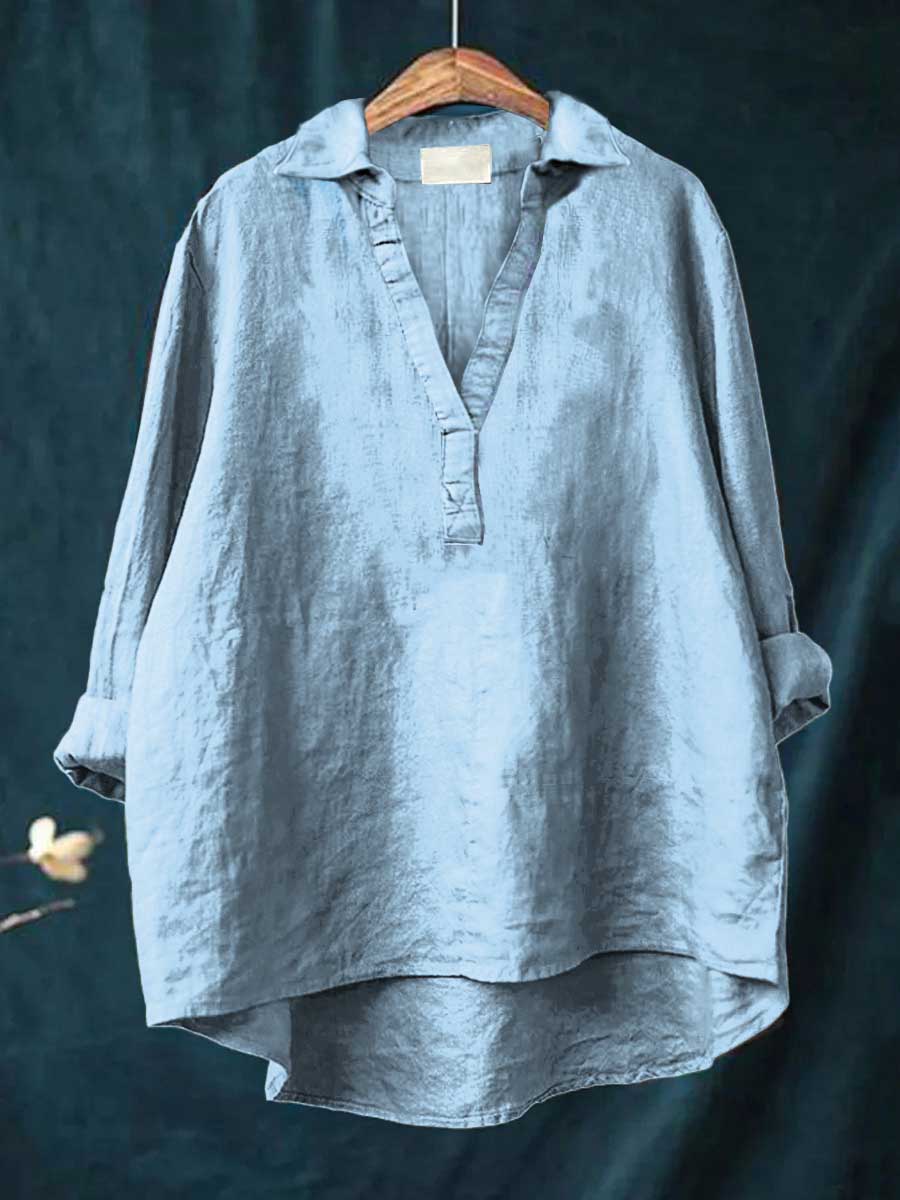 Andrea | Elegancka Letnia Bluzka z Lnu