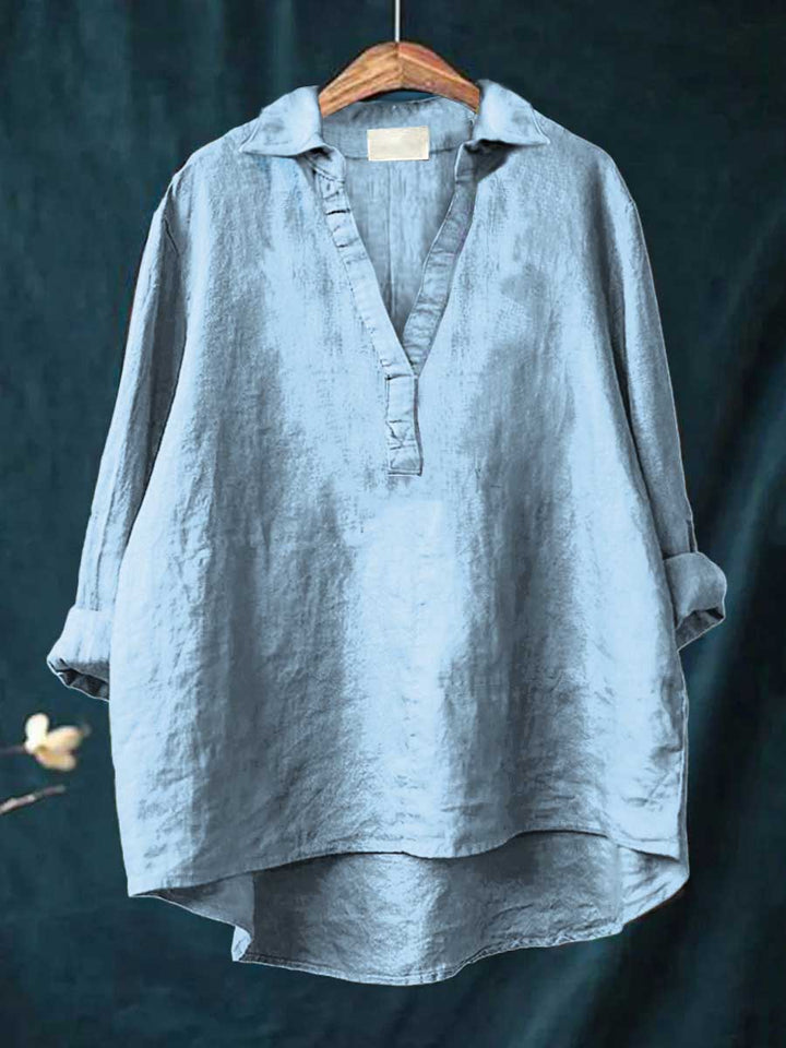 Andrea | Elegancka Letnia Bluzka z Lnu
