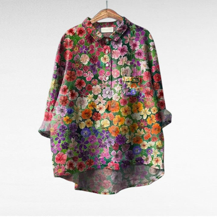 Esmée™ | Artystyczna Kwiatowa Bluzka