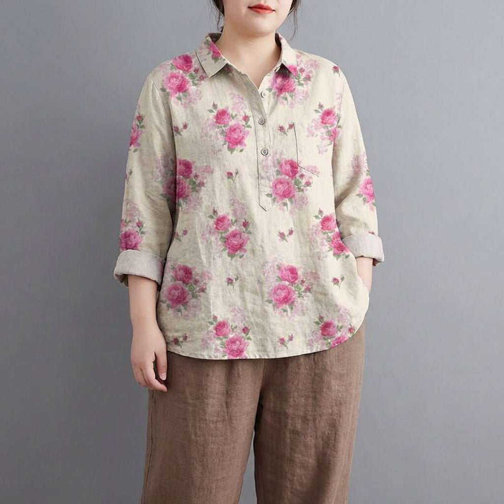 Claire™ | Elegancka lniana bluzka na lato