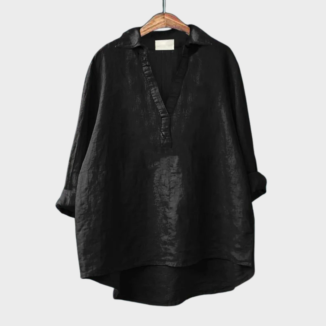 Andrea | Elegancka Letnia Bluzka z Lnu