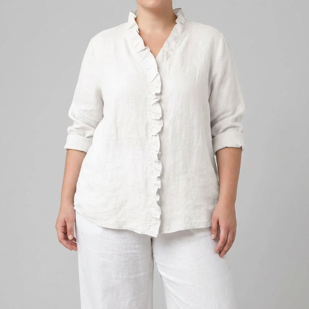 Eline™ | Elegancka lniana bluzka na letnie dni