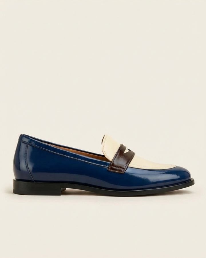 Amalia - Eleganckie mokasyny w dwukolorowym designie