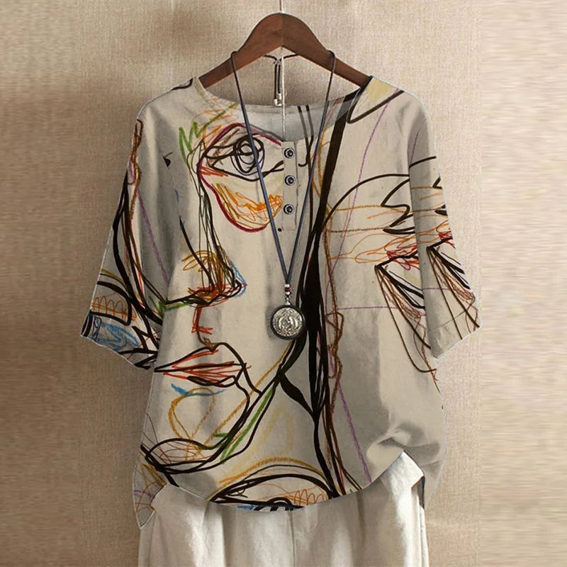 Dakota™ | Retro Print Blouse