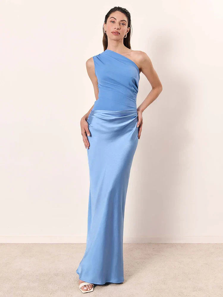 Sukienka maxi z satyny Guilt