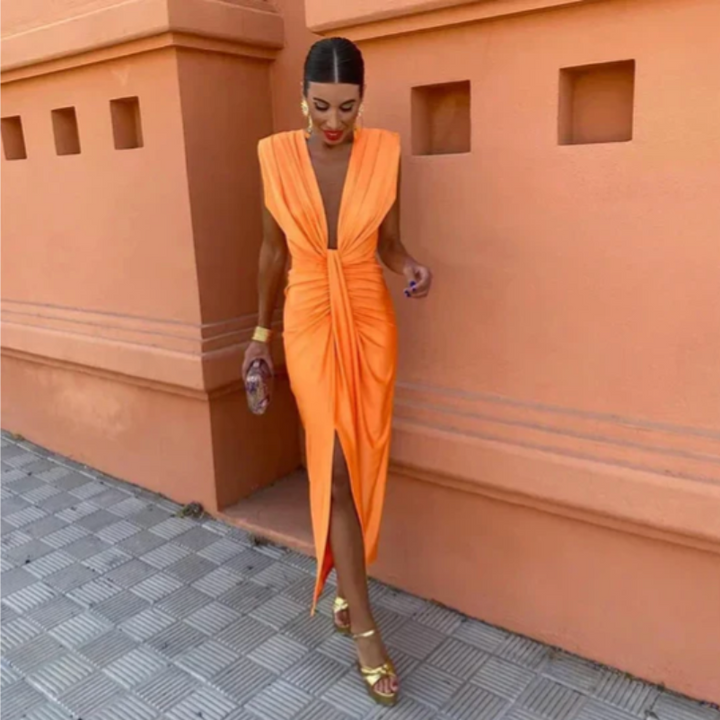 Elegancka plisowana sukienka
