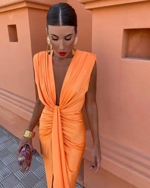 Elegancka plisowana sukienka