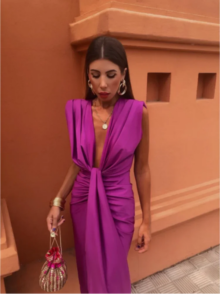 Elegancka plisowana sukienka