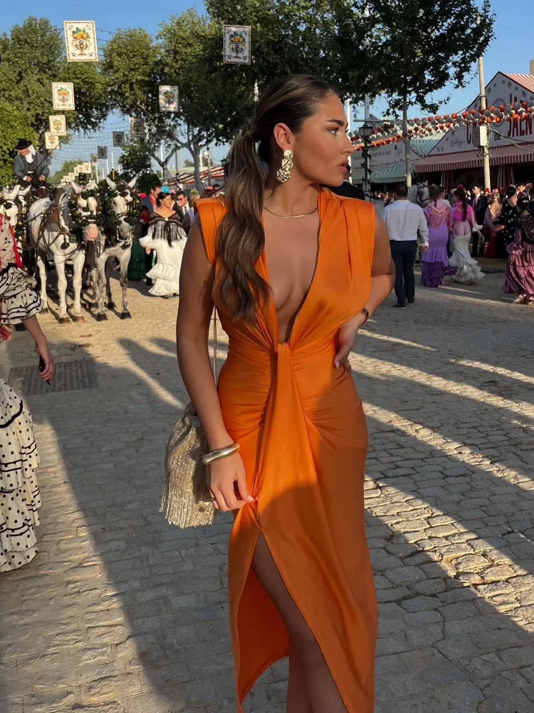 Elegancka plisowana sukienka