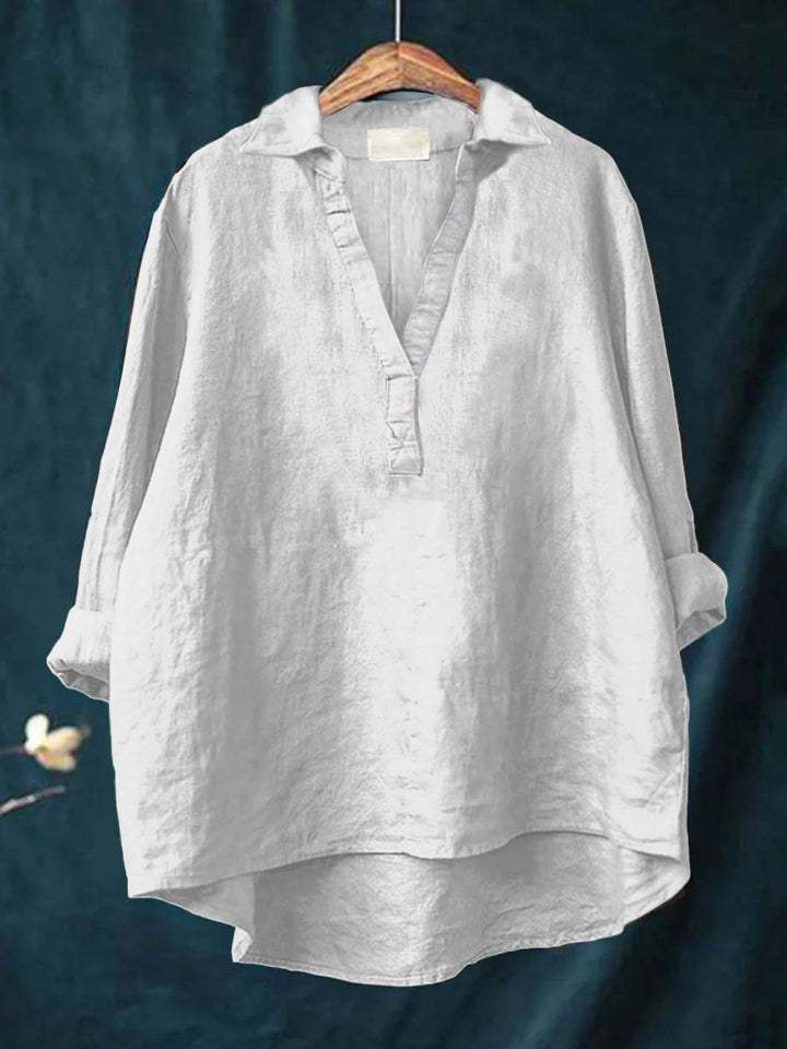 Andrea | Elegancka Letnia Bluzka z Lnu