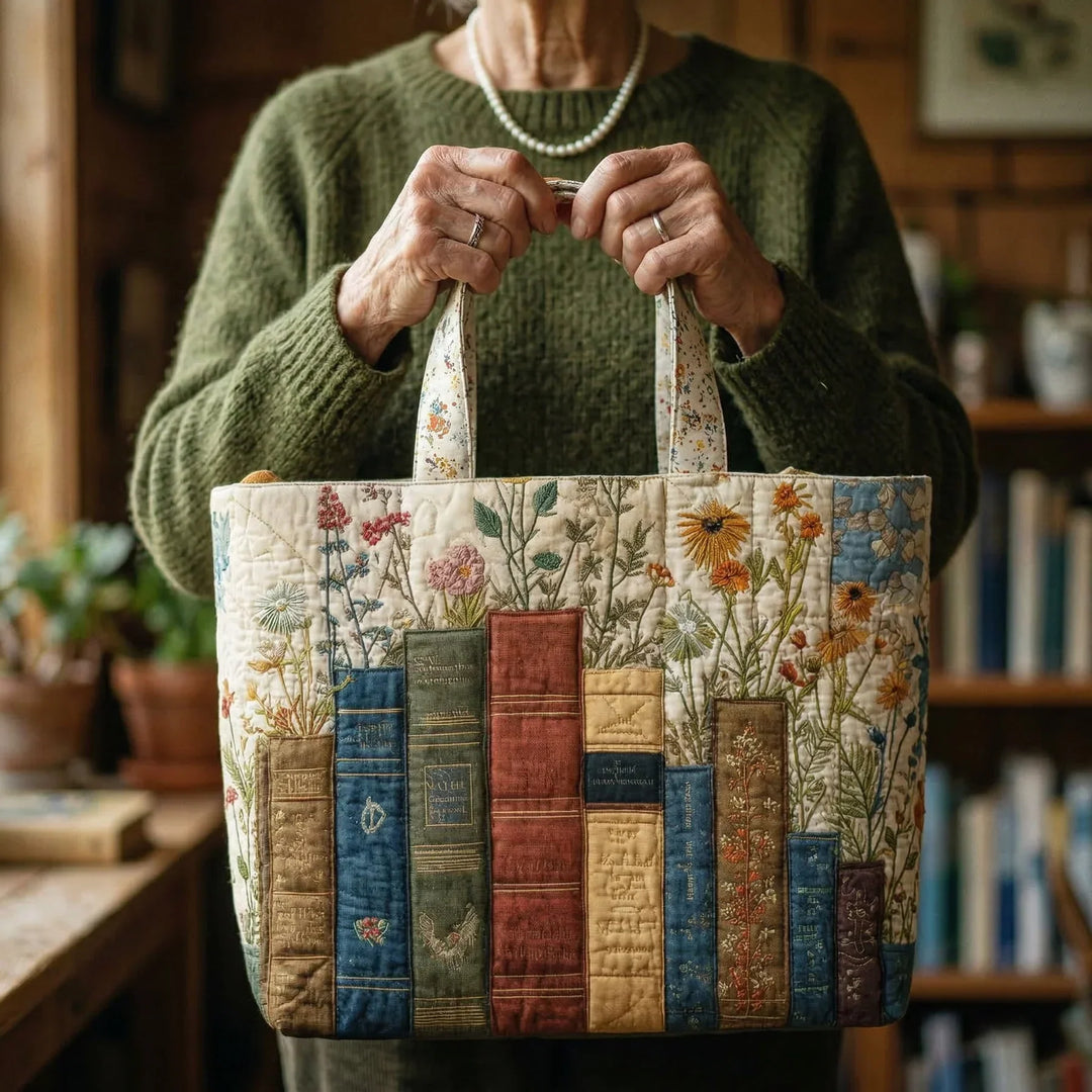 Torba Artisanal Matelassé - Książki i Kwiaty