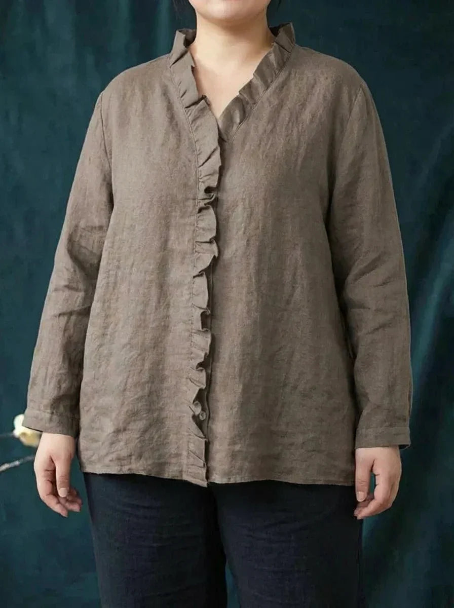 Eline™ | Elegancka lniana bluzka na letnie dni