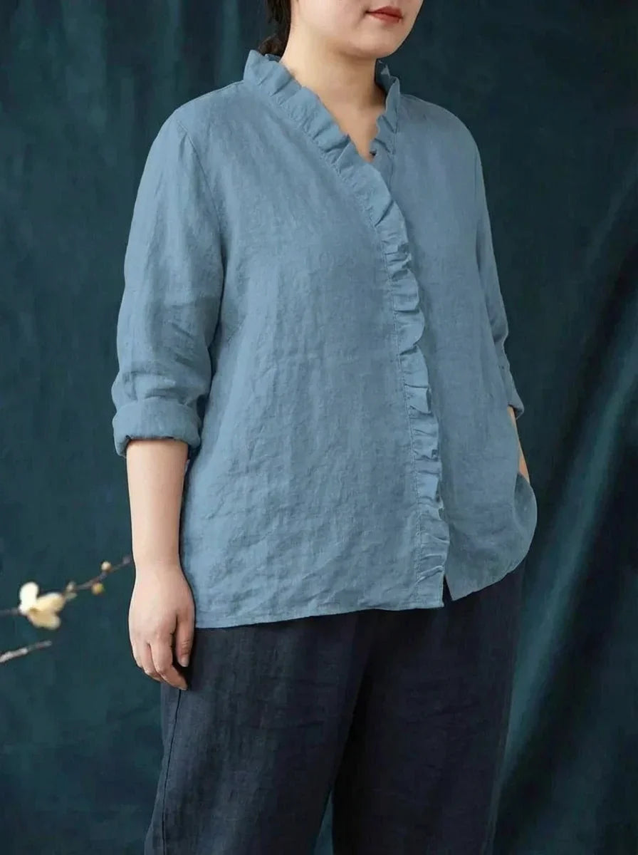 Eline™ | Elegancka lniana bluzka na letnie dni