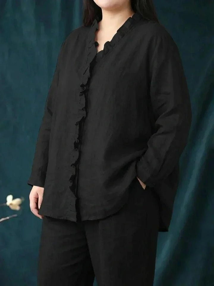 Eline™ | Elegancka lniana bluzka na letnie dni