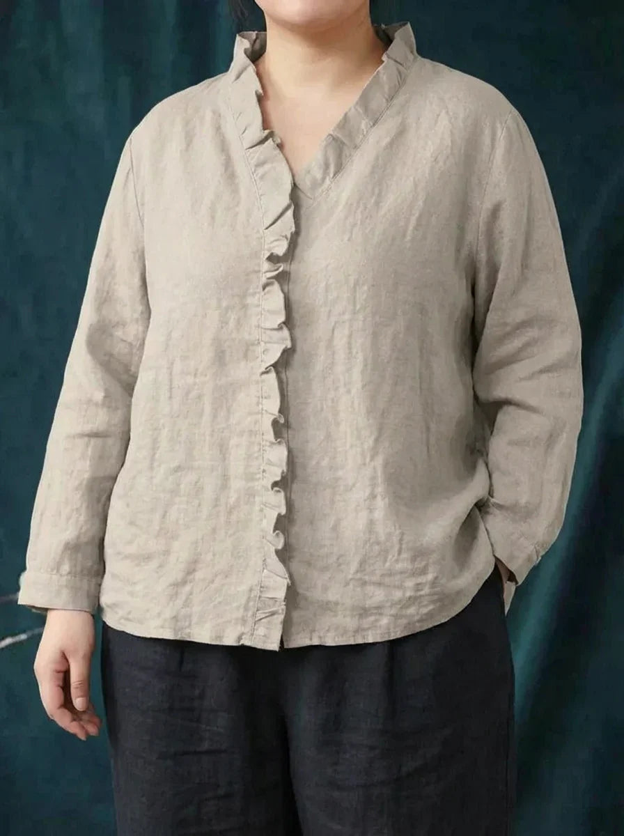Eline™ | Elegancka lniana bluzka na letnie dni