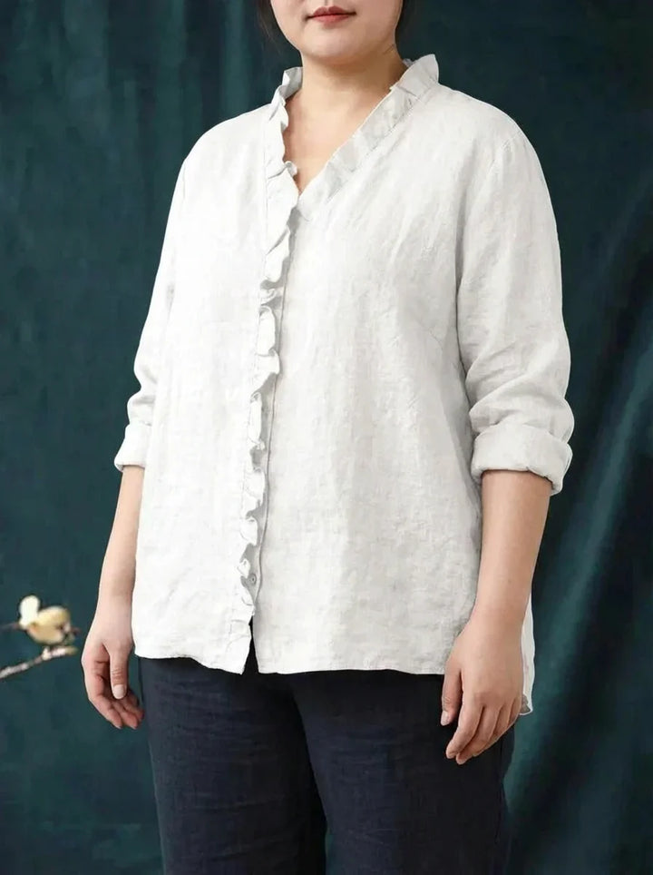 Eline™ | Elegancka lniana bluzka na letnie dni