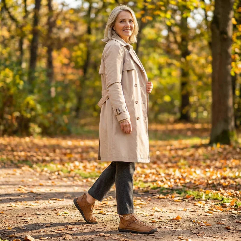 Gisela - Wygodne ortopedyczne trampki o efekcie skóry