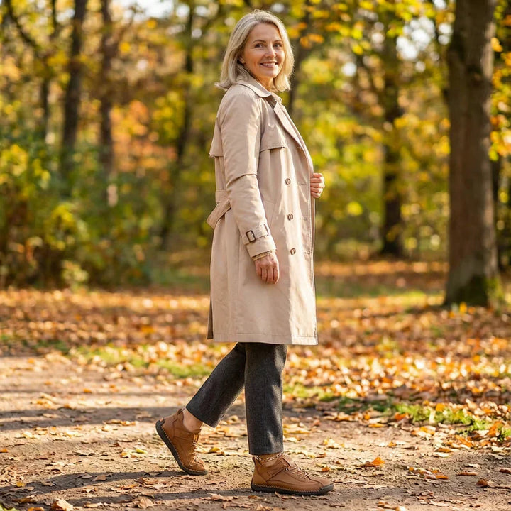 Gisela - Wygodne ortopedyczne trampki o efekcie skóry