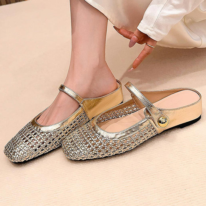 Bella | Mules Mary-Jane Bez Obcasa