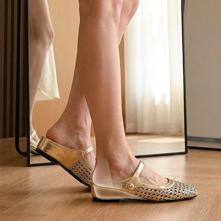 Bella | Mules Mary-Jane Bez Obcasa