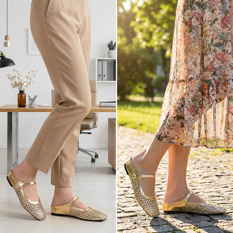 Bella | Mules Mary-Jane Bez Obcasa