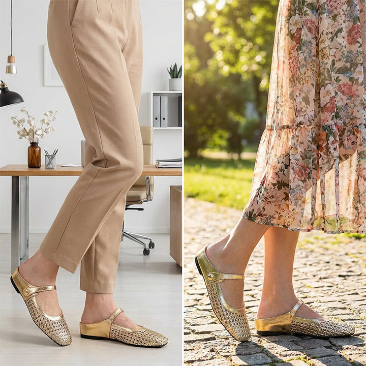 Bella | Mules Mary-Jane Bez Obcasa