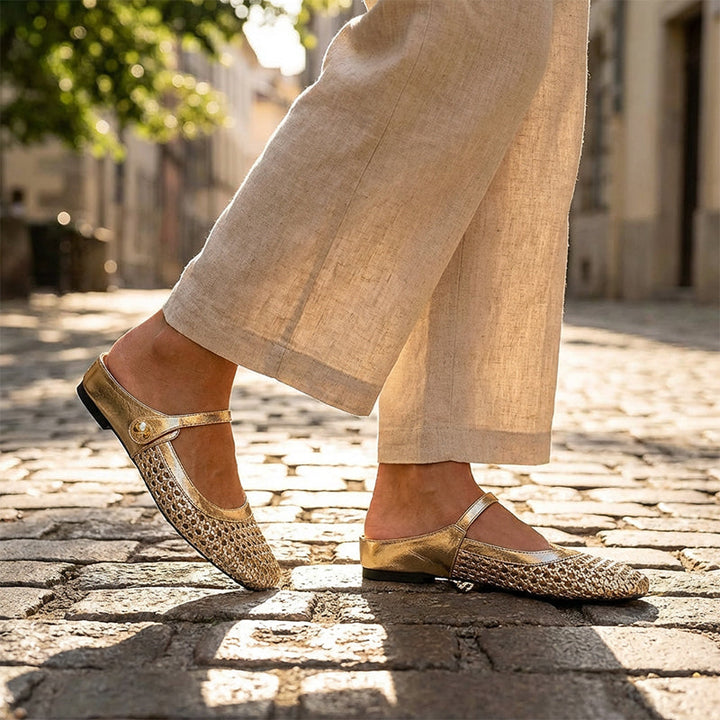 Bella | Mules Mary-Jane Bez Obcasa