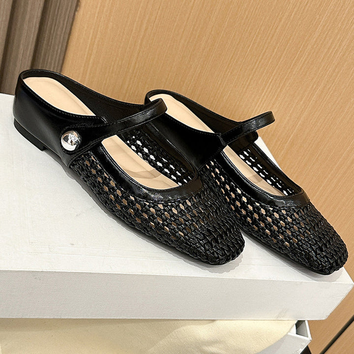 Bella | Mules Mary-Jane Bez Obcasa