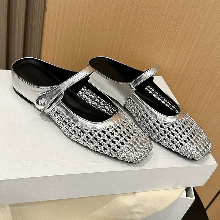 Bella | Mules Mary-Jane Bez Obcasa