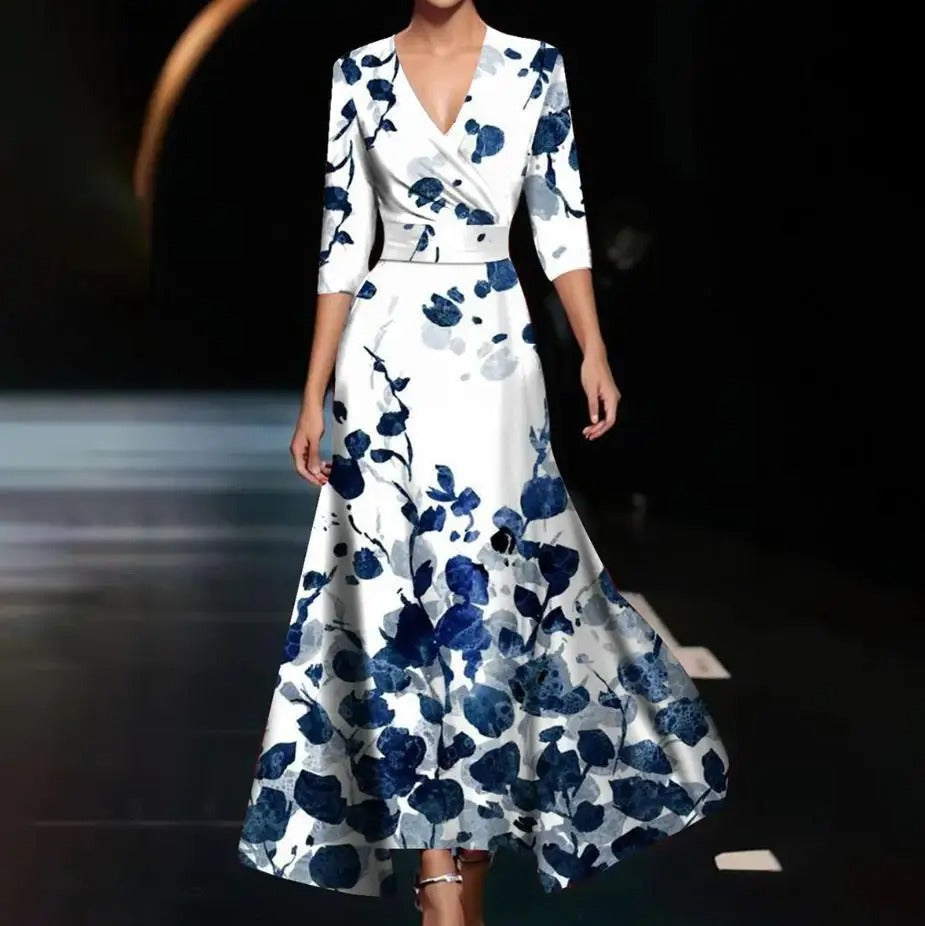 Elegancka sukienka w kwiatowy wzór