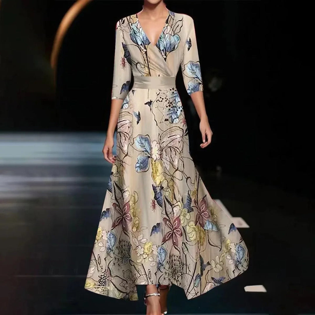 Elegancka sukienka w kwiatowy wzór